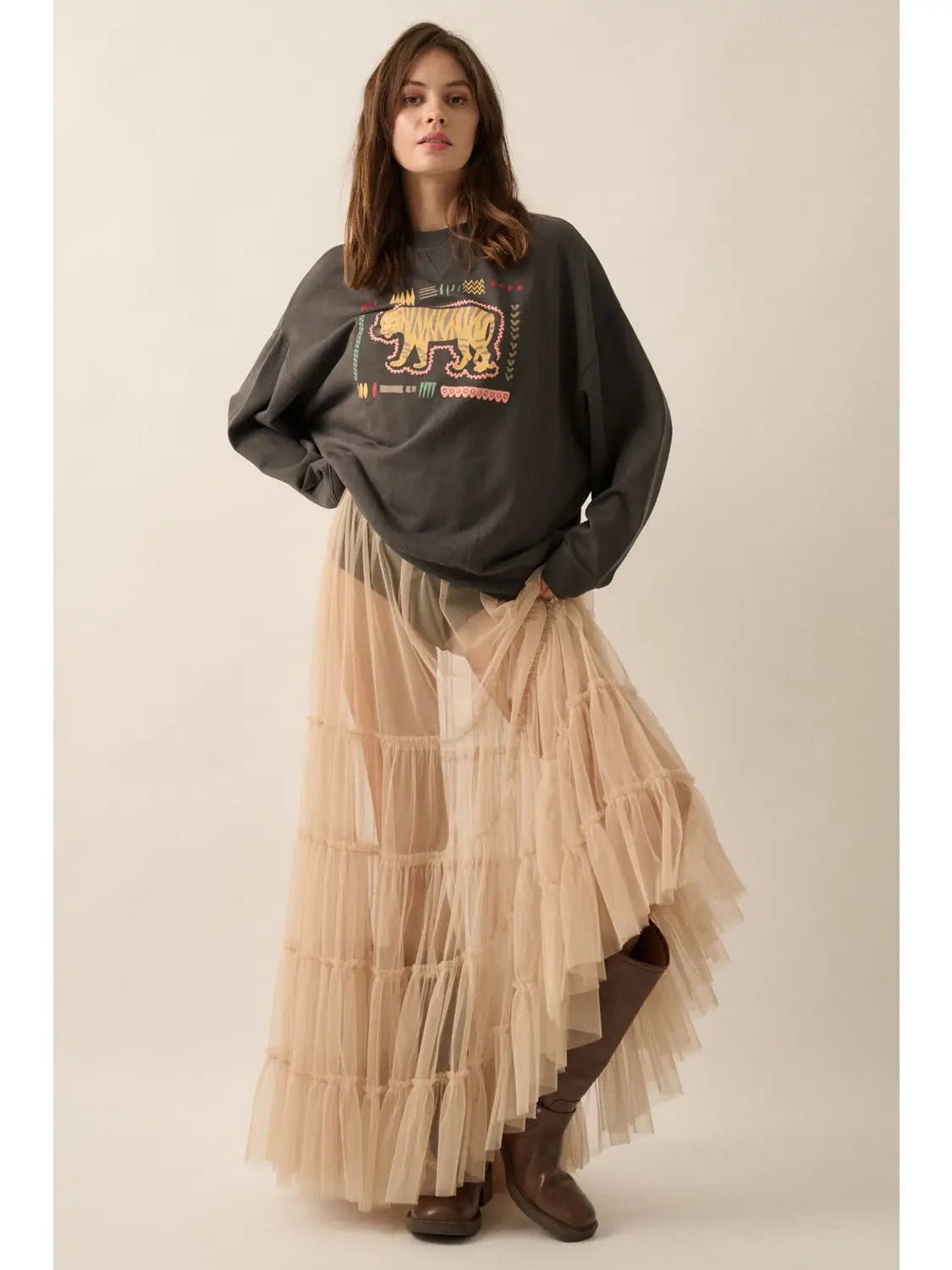 Le Tigre Oversized Graphic Sweatshirt - Westly