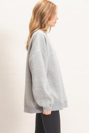 Leeway Washed Mock Neck Sweatshirt - Westly