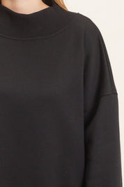 Leeway Washed Mock Neck Sweatshirt - Westly