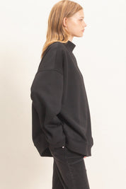 Leeway Washed Mock Neck Sweatshirt - Westly
