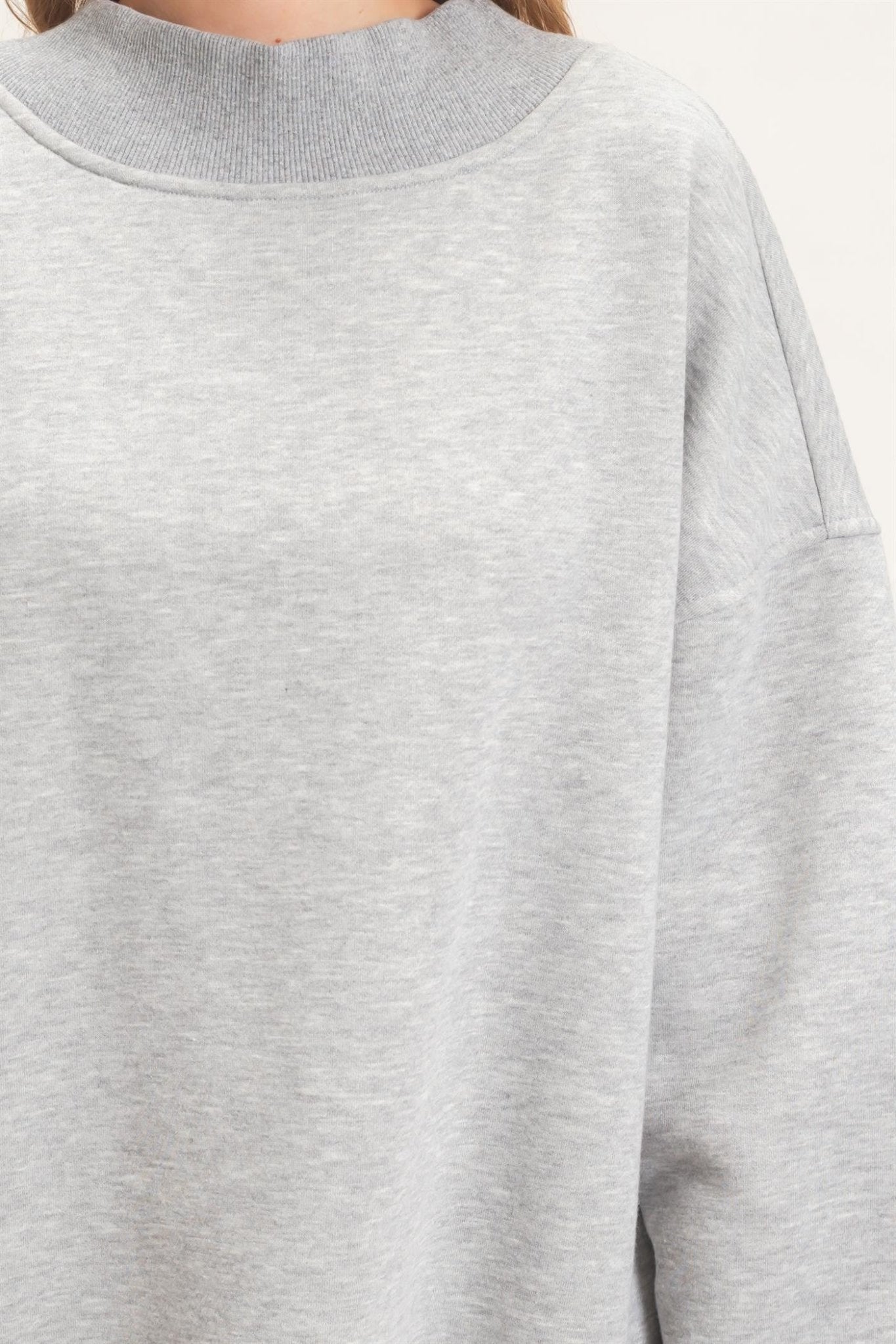 Leeway Washed Mock Neck Sweatshirt - Westly