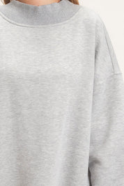 Leeway Washed Mock Neck Sweatshirt - Westly