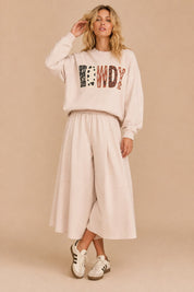 Leisure Hours Tiered Wide Leg Lounge Pants - Westly