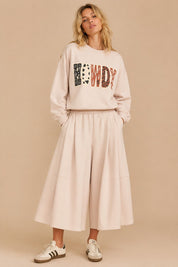 Leisure Hours Tiered Wide Leg Lounge Pants - Westly
