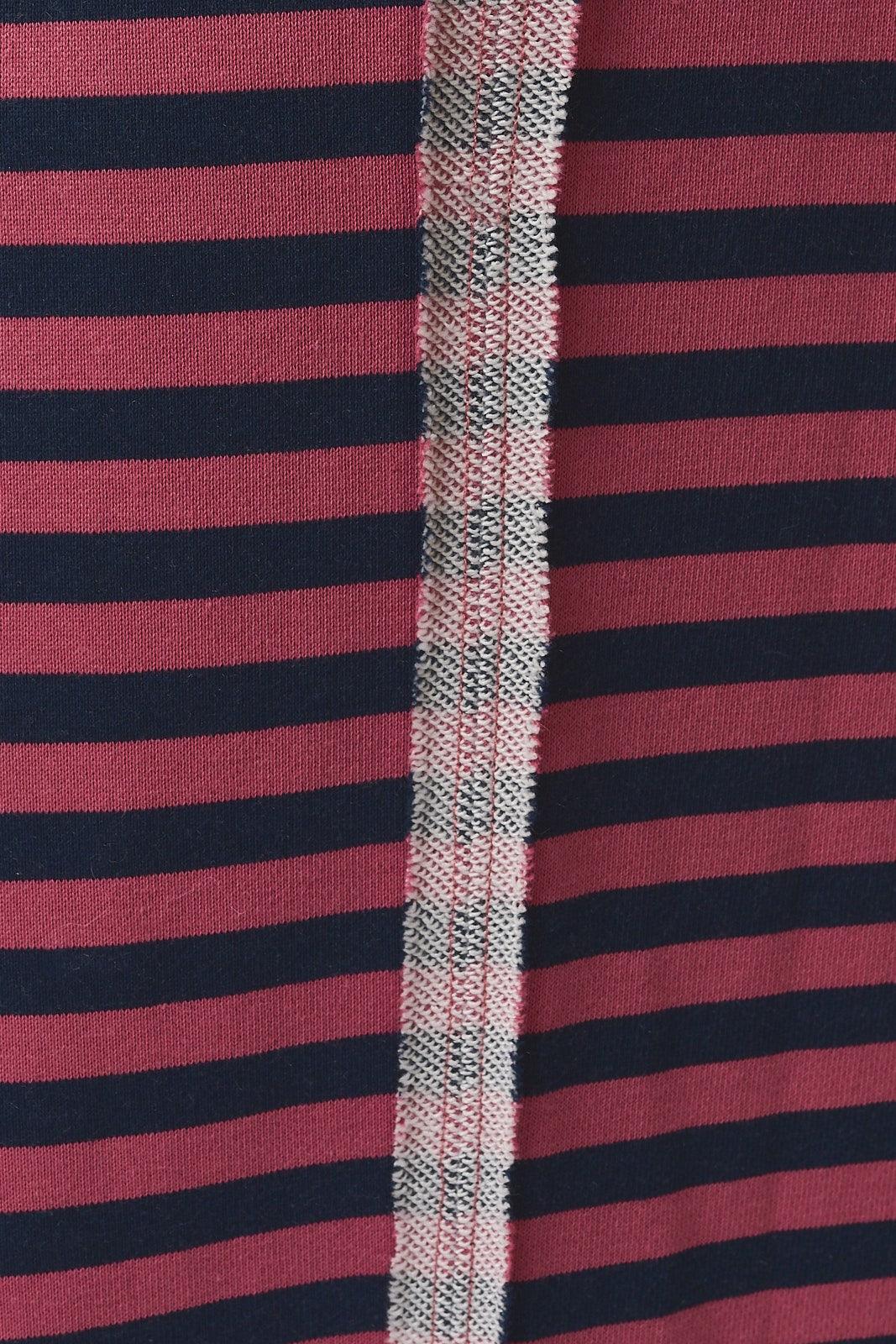 Leisureline Mock Neck Sweatshirt - Pink Navy Stripe