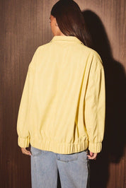 Lemonade Stand Oversized Faux Leather Jacket - Westly