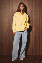 Lemonade Stand Oversized Faux Leather Jacket - Westly