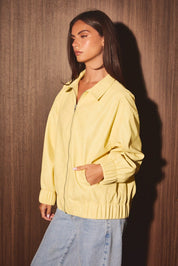Lemonade Stand Oversized Faux Leather Jacket - Westly