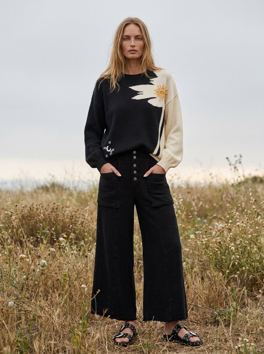 Lennon Contrast Floral Sweater - Westly