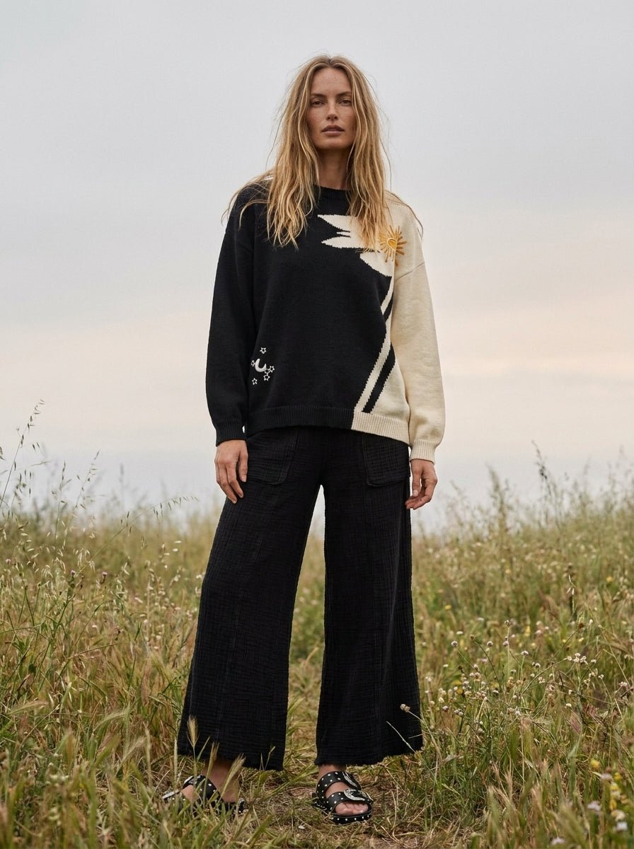 Lennon Contrast Floral Sweater - Westly