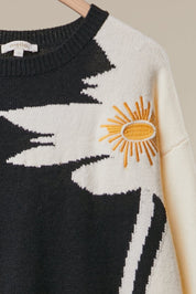 Lennon Contrast Floral Sweater - Westly
