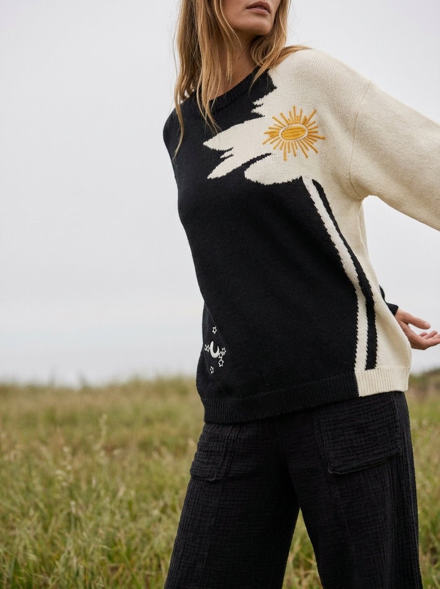 Lennon Contrast Floral Sweater - Westly