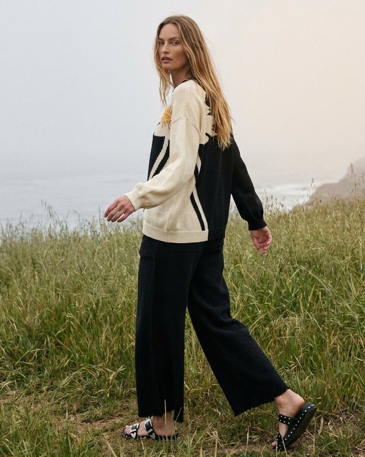 Lennon Contrast Floral Sweater - Westly