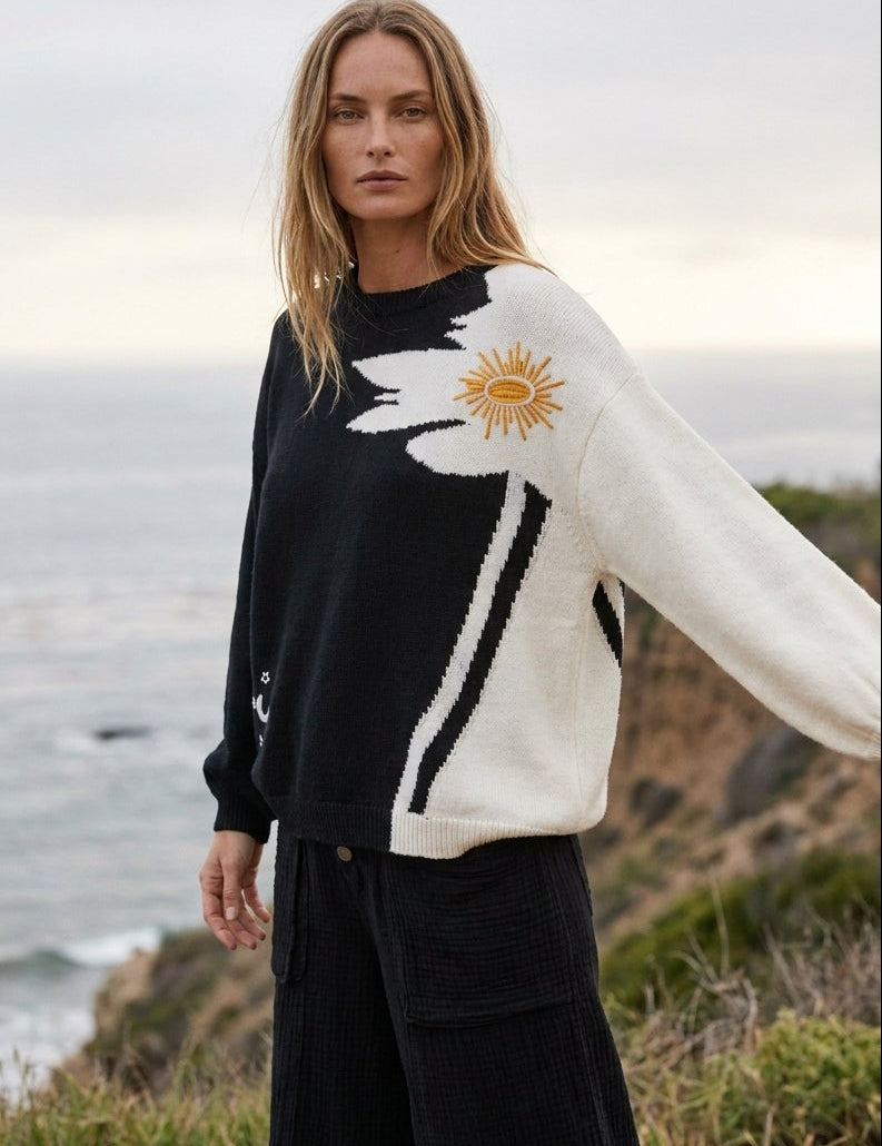 Lennon Contrast Floral Sweater - Westly