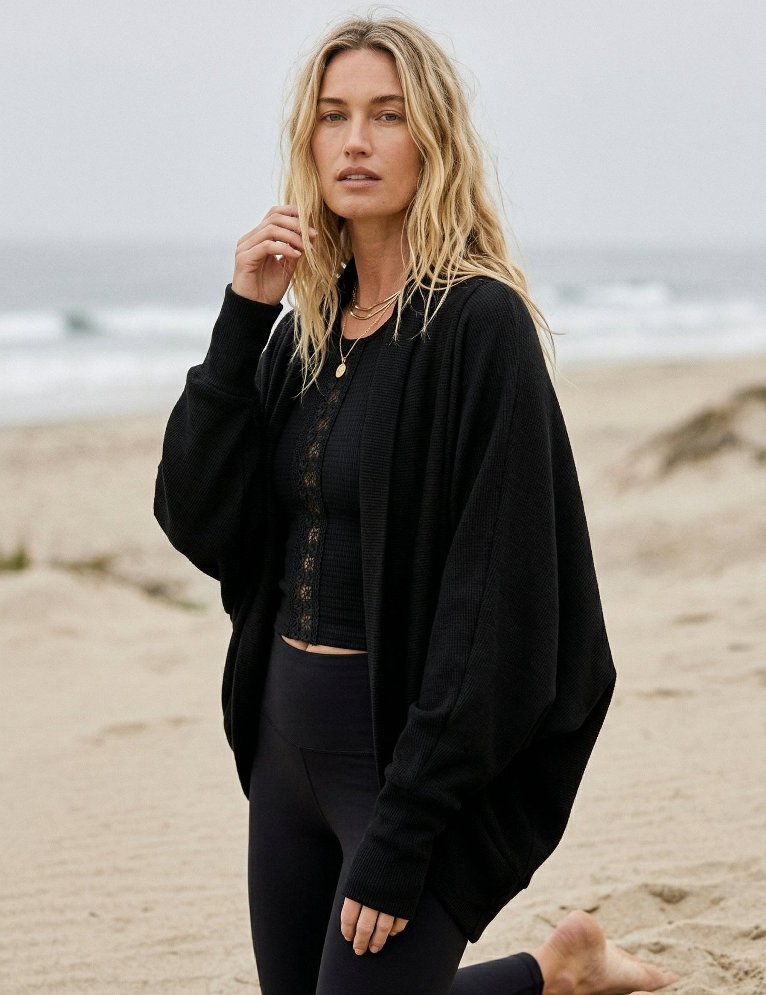 Lennox Batwing Open Front Cardigan - Westly