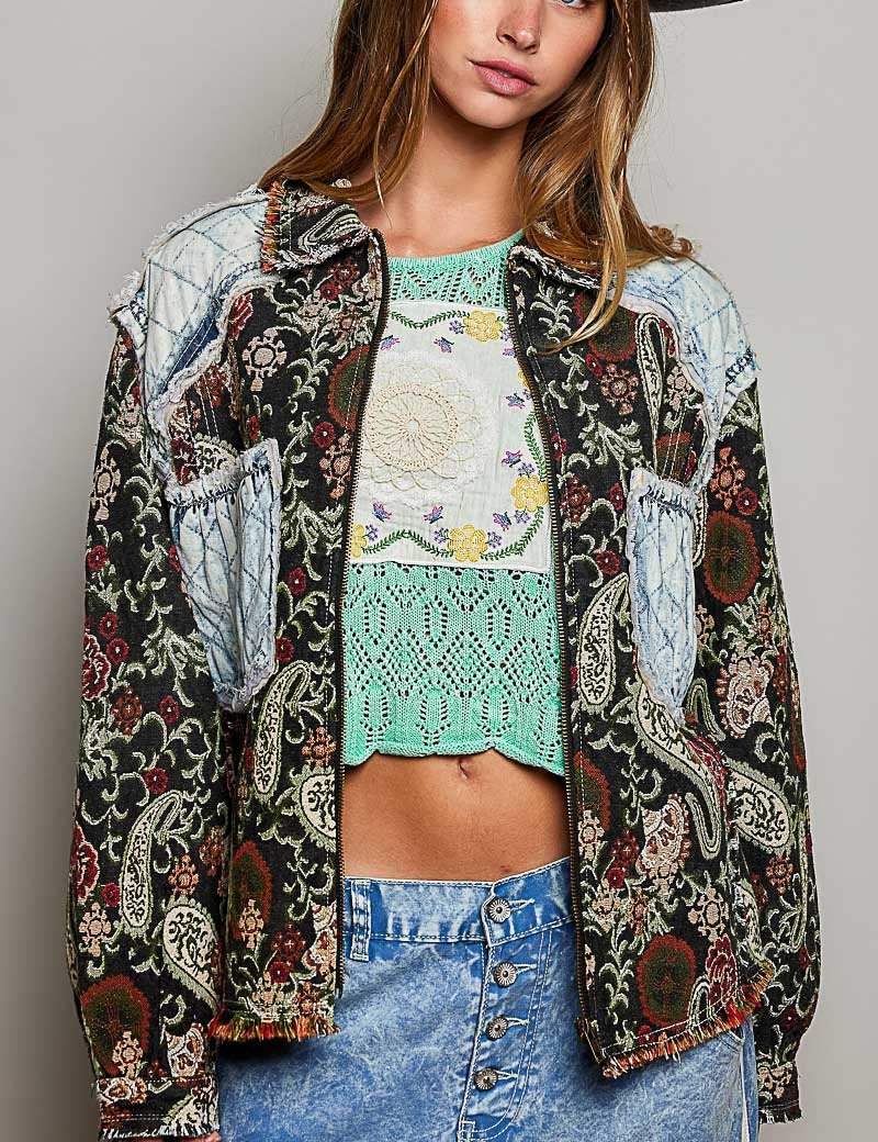 Leonora Jacquard Patchwork Jacket - Westly