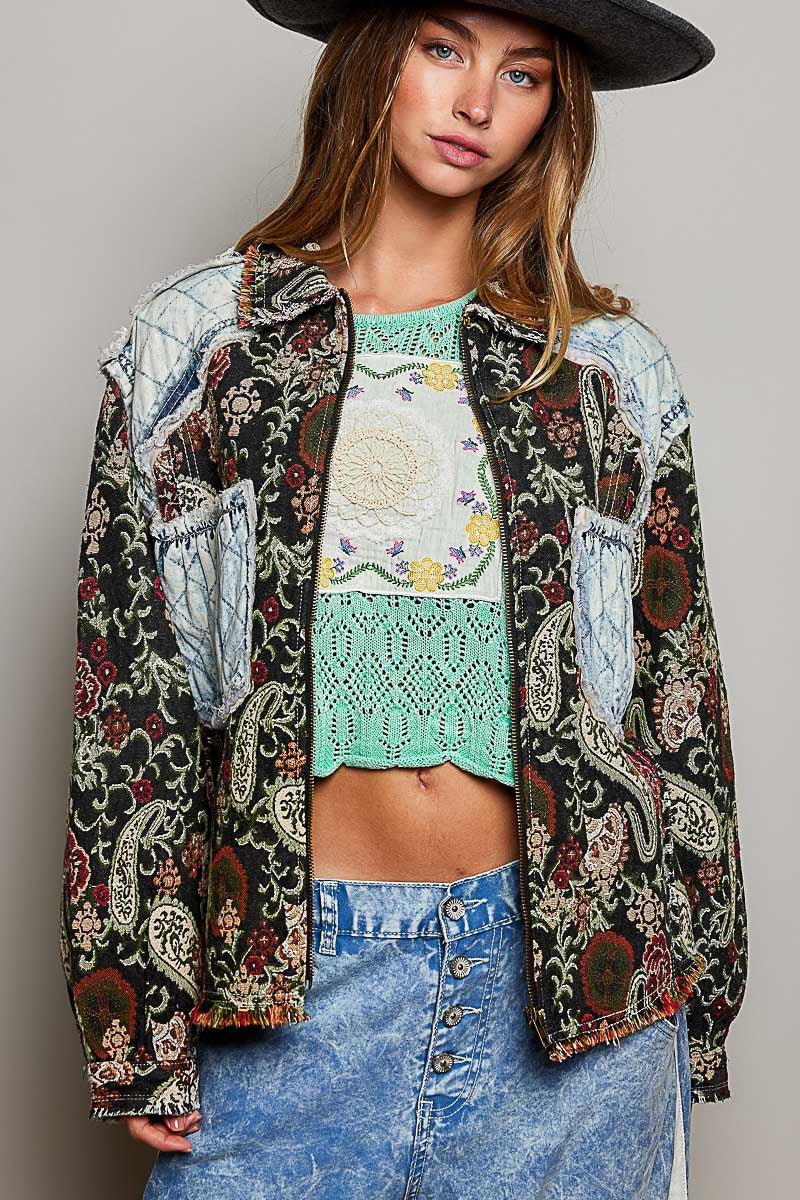 Leonora Jacquard Patchwork Jacket - Westly