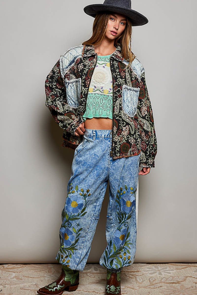Leonora Jacquard Patchwork Jacket - Westly