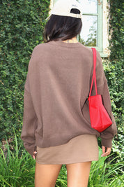 Liberty Petals Floral Flag Sweater in Cocoa - product photo 3
