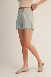 Lila High Rise Soft Wash Denim Shorts - Westly