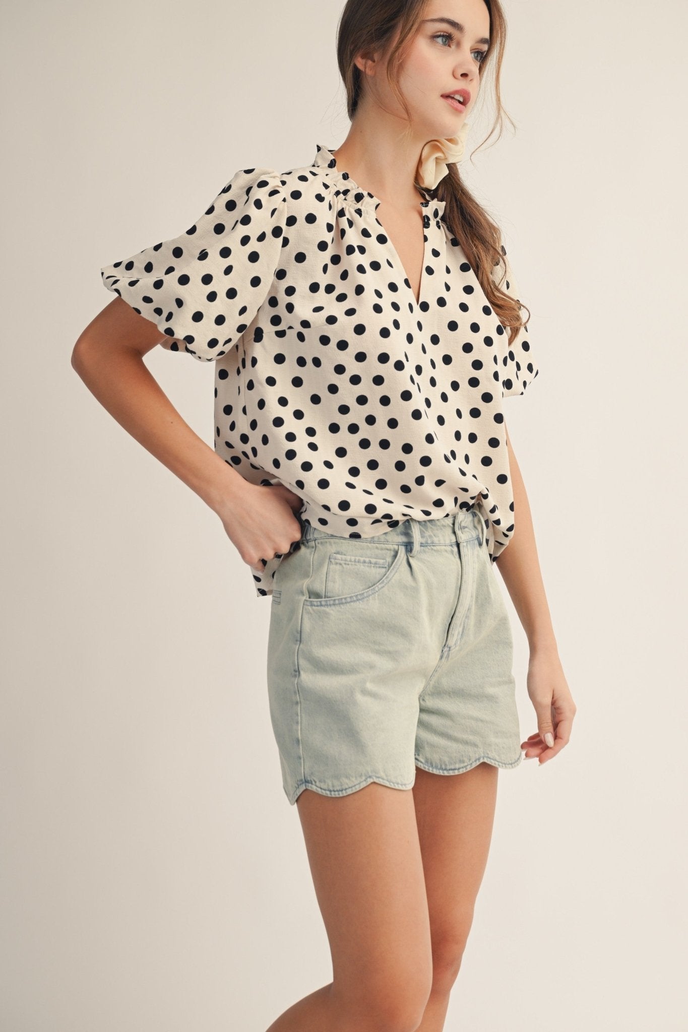 Lila High Rise Soft Wash Denim Shorts - Westly