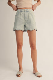 Lila High Rise Soft Wash Denim Shorts - Westly