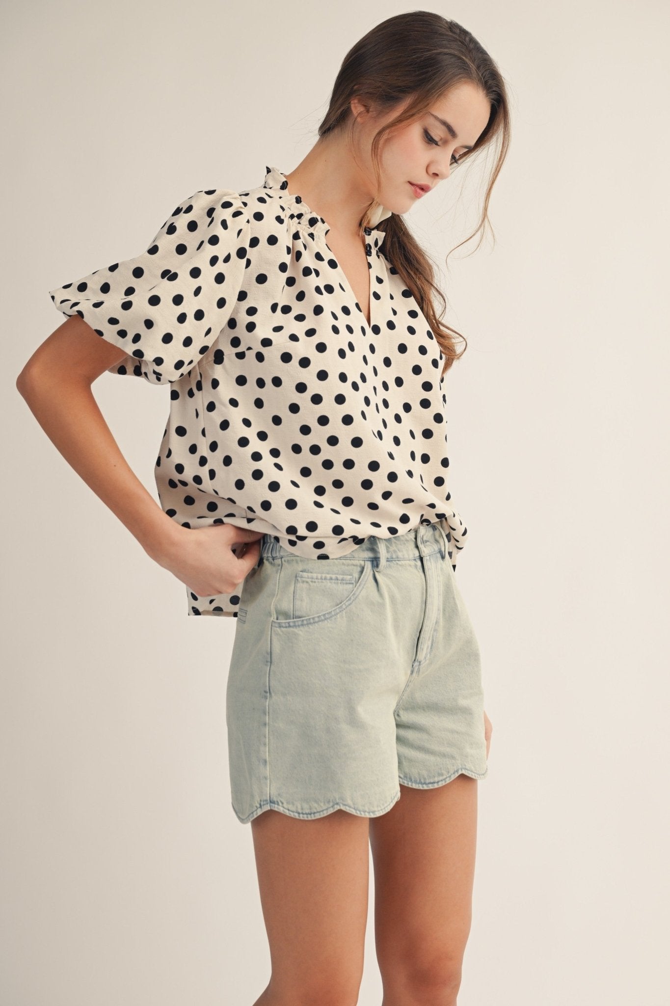 Lila High Rise Soft Wash Denim Shorts - Westly