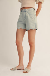 Lila High Rise Soft Wash Denim Shorts - Westly