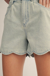 Lila High Rise Soft Wash Denim Shorts - Westly