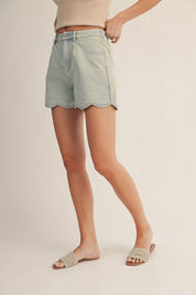 Lila High Rise Soft Wash Denim Shorts - Westly