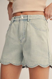 Lila High Rise Soft Wash Denim Shorts - Westly