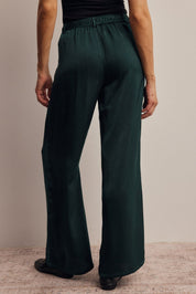 Limelight Satin Pleated Wide Leg Pants - Westly