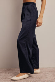 Limelight Satin Pleated Wide Leg Pants - Westly