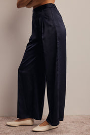Limelight Satin Pleated Wide Leg Pants - Westly
