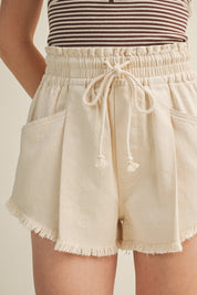 Lina Frayed - Hem High Waist Shorts [PRE - ORDER 5/7] - Westly