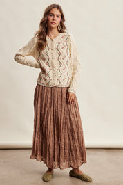 Linden Bloom Embroidered Floral Cardigan - Ecru