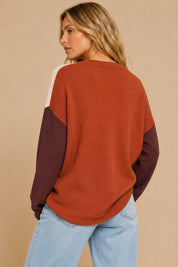 Linden Colorblock Waffle Knit Sweater - Westly