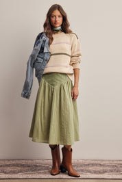Linear Time Contrast Stripe Sweater - Westly