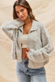 Lisette Pearl Embellished Cardigan - Westly