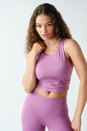 Lithe Scoop Neck Active Tank in Mulberry, photo 1