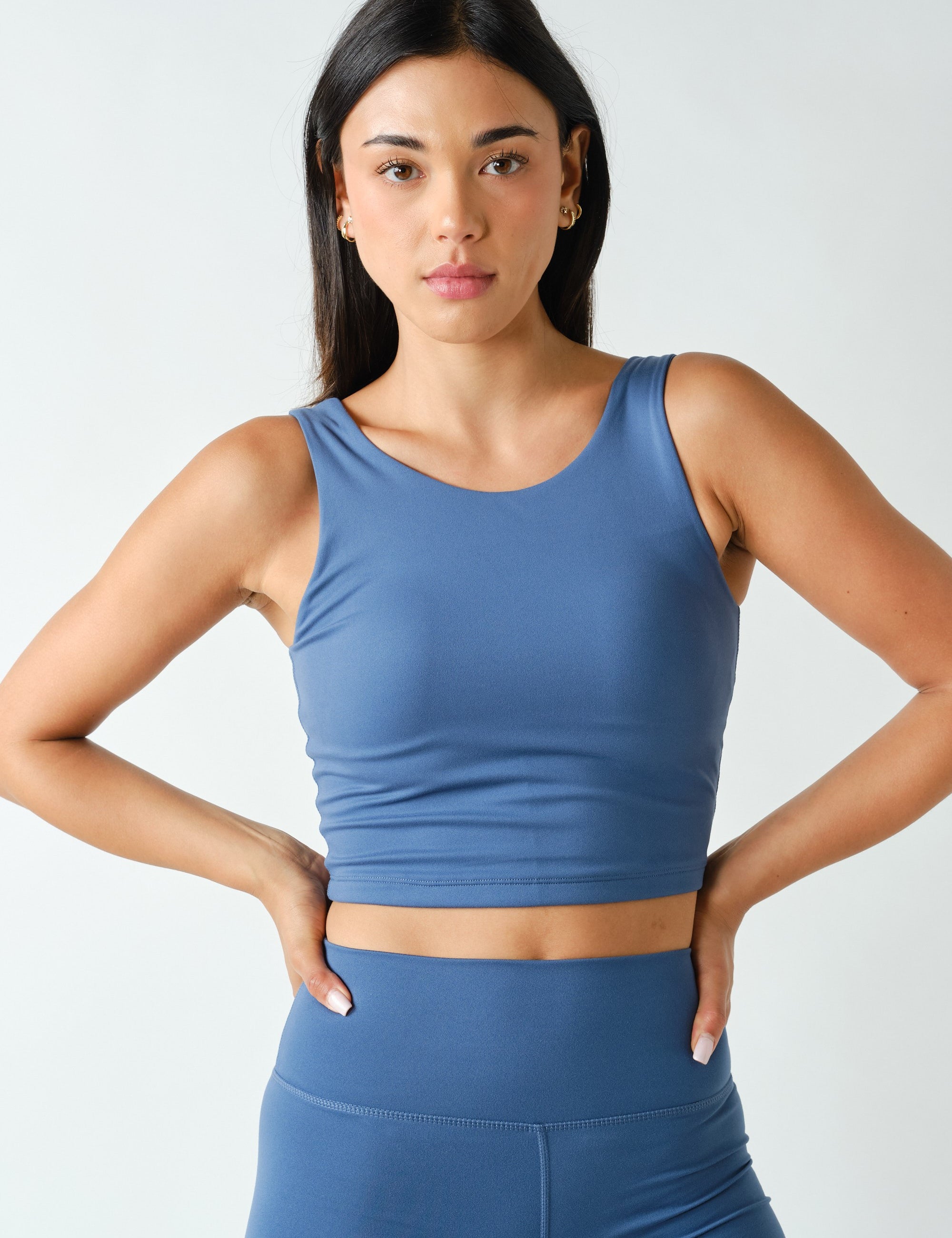 Lithe Scoop Neck Active Tank in Ocean, photo 1