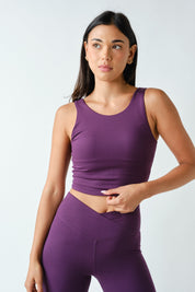 Lithe Scoop Neck Active Tank in Purple Iris, photo 1