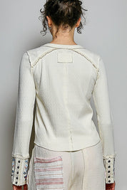 Little Darling Floral Embroidered Henley - Westly