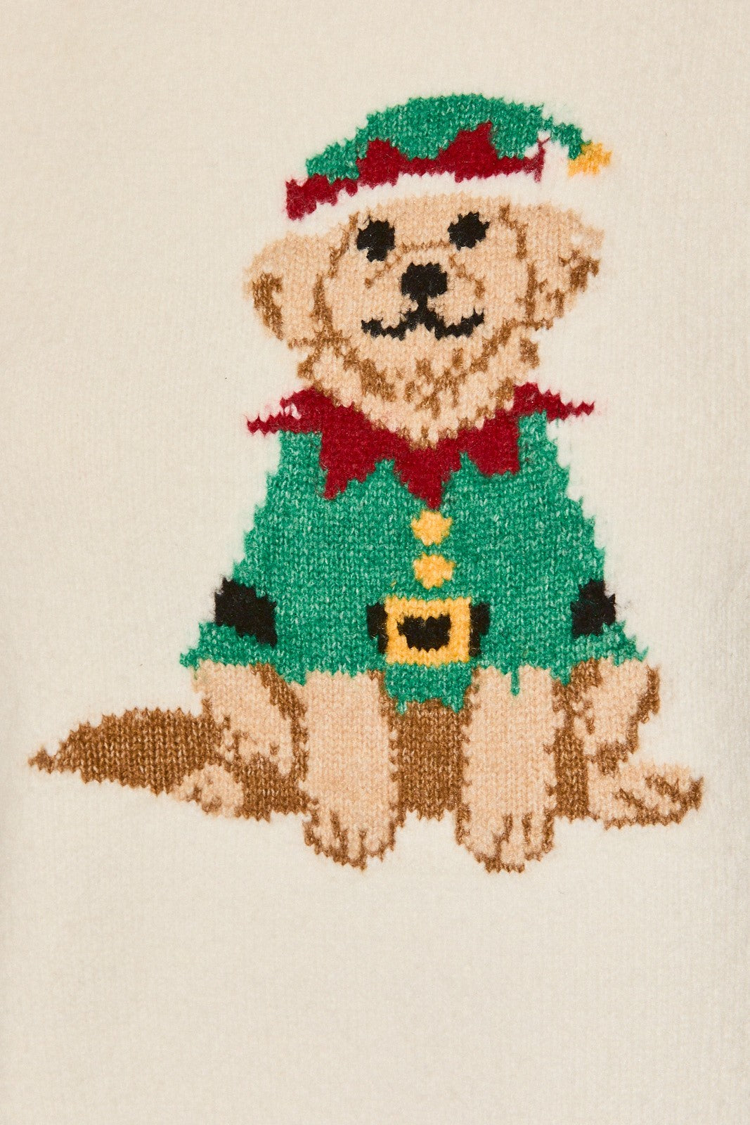 Little Helper Retriever Knit Sweater in White — product photo 06