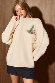 Little Traditions Christmas Tree Pocket Sweater - Westly