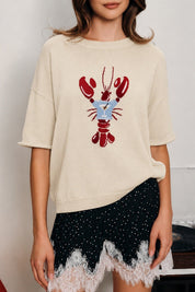 Lobster Social Short Sleeve Sweater - Westly