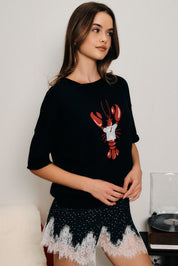 Lobster Social Short Sleeve Sweater - Westly