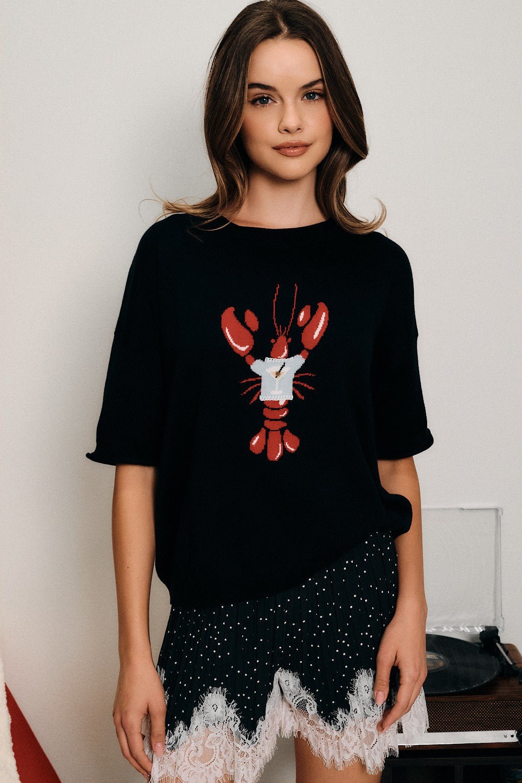 Lobster Social Short Sleeve Sweater - Westly