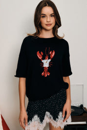 Lobster Social Short Sleeve Sweater - Westly