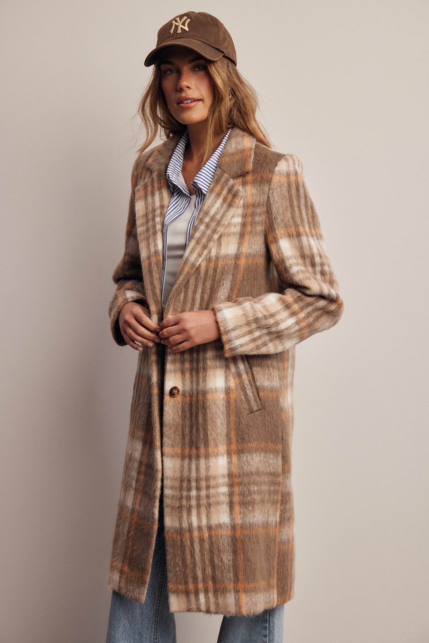 Lodgekeeper Plaid Long Coat - Westly